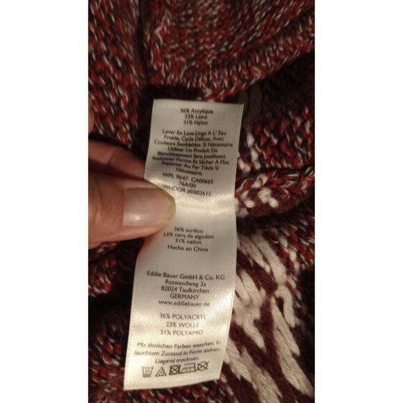 Eddie Bauer Women's Size Medium Wool Blend Cardigan -Vintage-90's - Picture 8 of 10